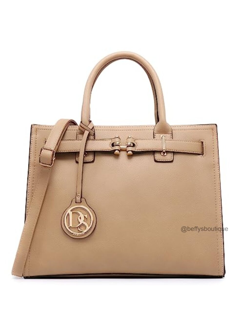 Dasein Women Structured Satchel Purse Vegan Leather Work Handbag Tote
